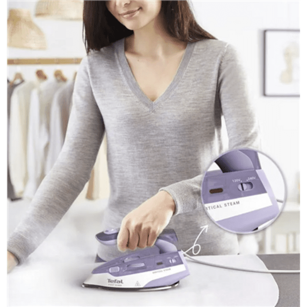 TEFAL First Class DB1612E0 | Steam Travel Iron | 1000 W | Continuous steam 10 g