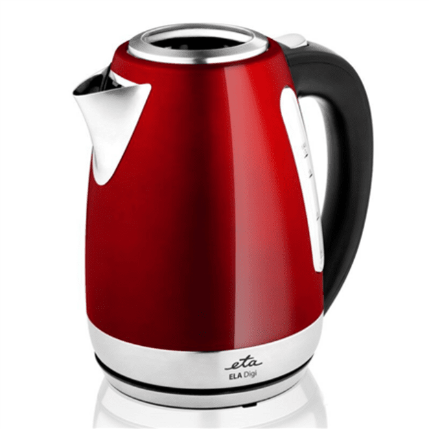 ETA | Kettle | Ela Digi ETA959890010 | Electric | 2200 W | 1.7 L | Stainless steel | 360&deg; rotational base | Red