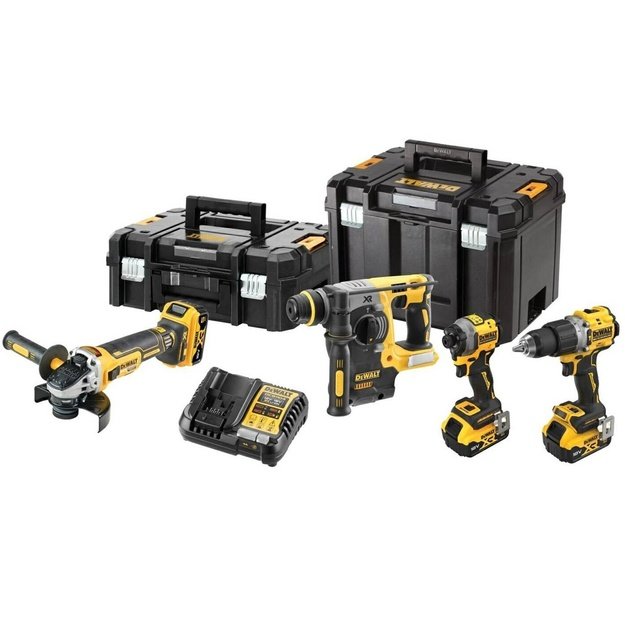 DeWalt DCK429P3T-QW Combo set DCD805 + DCG405 + DCH273 + DCF850, 18 V black, yellow