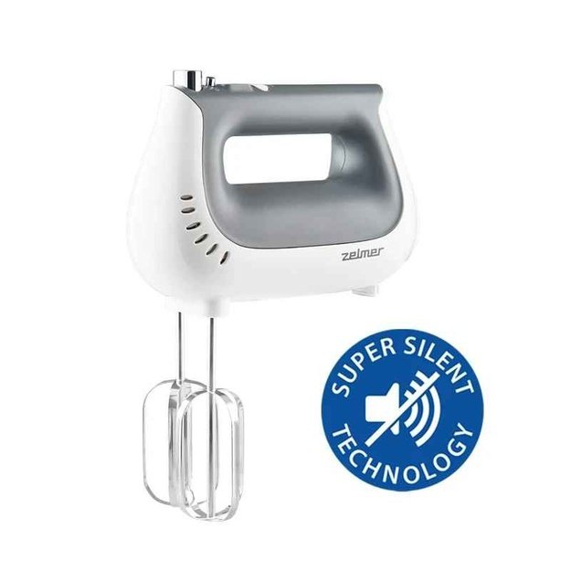 Zelmer ZHM2650 Super Silent Hand Mixer, White/Silver