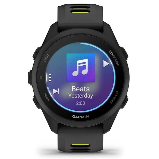 Garmin Forerunner 170 Music 3.05 cm (1.2 ) AMOLED 42 mm Digital 390 x 390 pixels Touchscreen Black GPS (satellite)