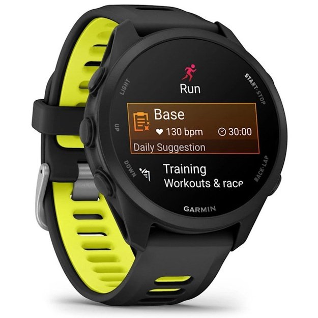 Garmin Forerunner 170 Music 3.05 cm (1.2 ) AMOLED 42 mm Digital 390 x 390 pixels Touchscreen Black GPS (satellite)