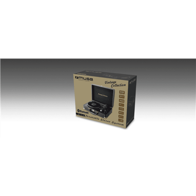 Muse | Turntable Stereo System | MT-103 GD | Black | 3 speeds | USB port | AUX in
