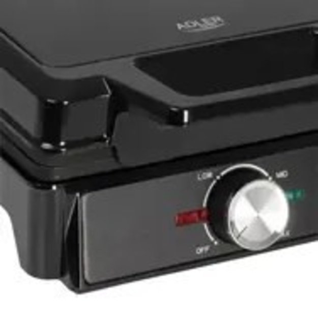 Adler AD 3088 black / Waffle maker / 2000 W / non-stick surface / 2 waffles 9&times;14,5 cm