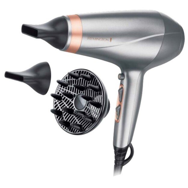 Remington | Hair Dryer | AC8820 | 2200 W | Number of temperature settings 3 | Ionic function | Diffuser nozzle | Silver