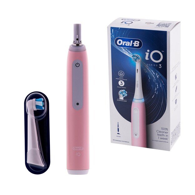 Oral-B Electric Toothbrush iO3 Series Rechargeable For adults Number of brush heads included 1 Blush Pink Number of teeth