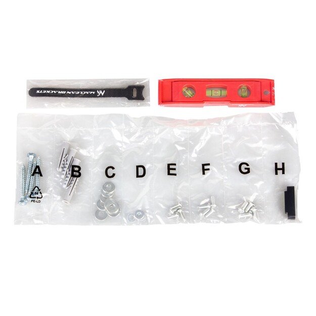 Maclean TV MC-412 Wall Mount Bracket 32 -70  VESA 400x400 45kg Tilting Universal Adjustable Spirit Level Mounting Accessories 2