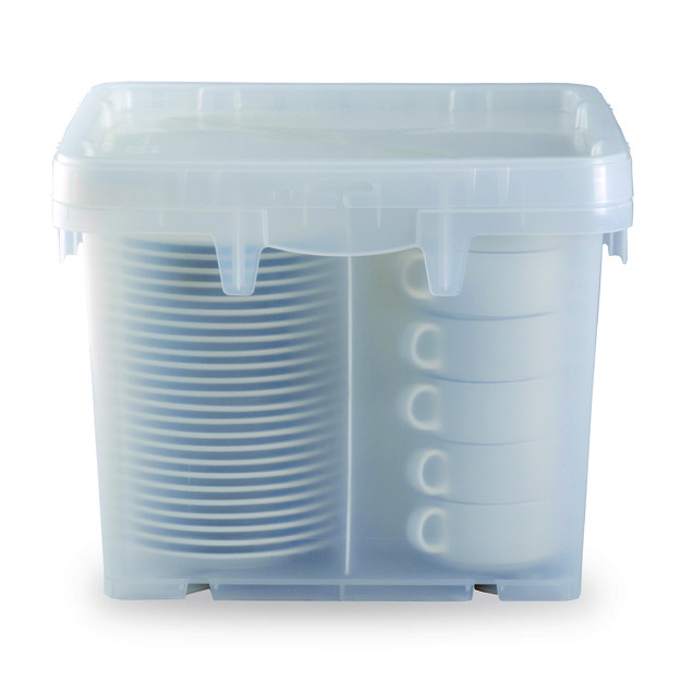 Porcelain storage container, 40x40x31 cm