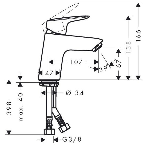 Praustuvo maišytuvas Hansgrohe Logis 71071000