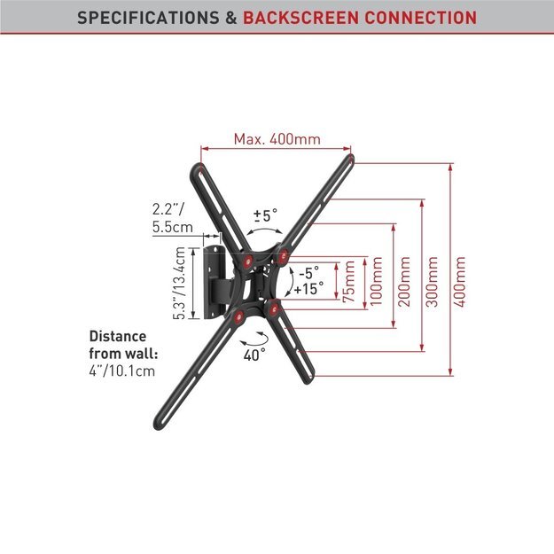 BARKAN BM320 13 -65  TV, pasukamas ir palenkiamas, sieninis 1
