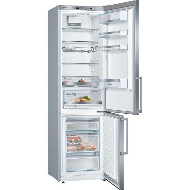 Bosch | Refrigerator | KGE398IBP Series 6 | Energy efficiency class B | Free standing | Combi | Height 201 cm | Fridge net capac 3