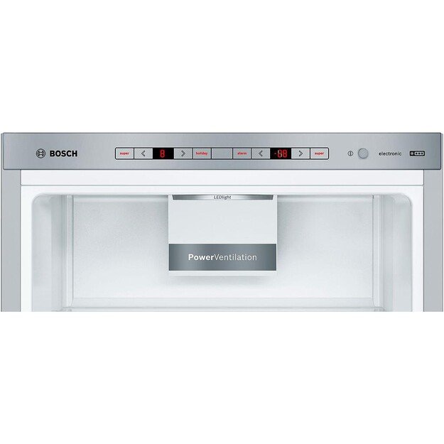 Bosch | Refrigerator | KGE398IBP Series 6 | Energy efficiency class B | Free standing | Combi | Height 201 cm | Fridge net capac 2