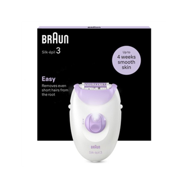 Braun Epilator | SE3-000 Silk &eacute;pil 3 | Number of power levels 2 | White/Purple 5