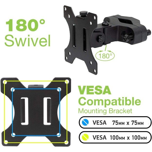 Techly ICALCD100BK monitor mount / stand Black 8