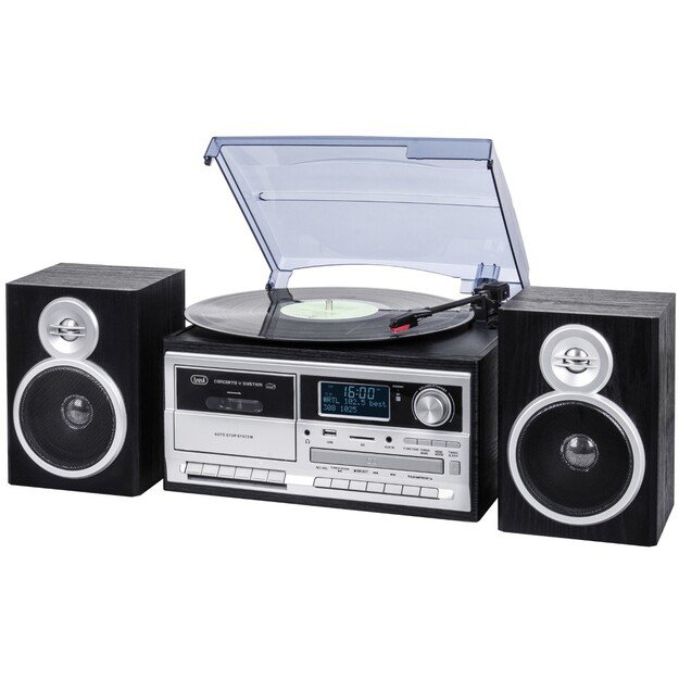 Plok&scaron;telių grotuvas Trevi TT 1072 DAB Wood DAB USB 1