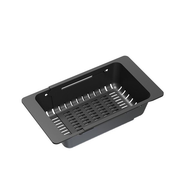 Plautuvės krep&scaron;elis Quadron B3218_BL, reguliuojamas plotis 320-460 x185 mm, juodas 1