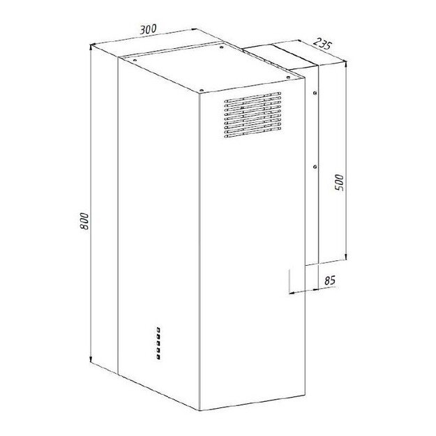 Akpo WK-12 Carmen white semi-matt T800 linear LED cooker hood