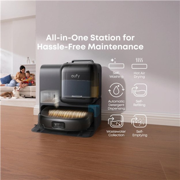 Anker Eufy Robot Vacuum Cleaner | Omni E25 | Wet&Dry | Operating time (max) 180 min | Dust capacity 3 L | 20000 Pa | Black 1