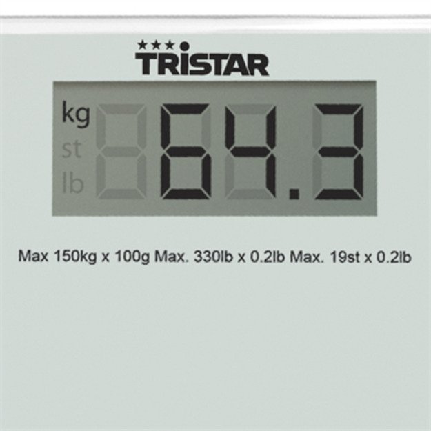 Tristar | Bathroom scale | WG-2419 | Maximum weight (capacity) 150 kg | Accuracy 100 g | White 2