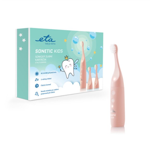 ETA Electric Toothbrush | Sonetic Kids ETA171090000 | Rechargeable | For kids | Number of brush heads included 2 | Number of tee 1