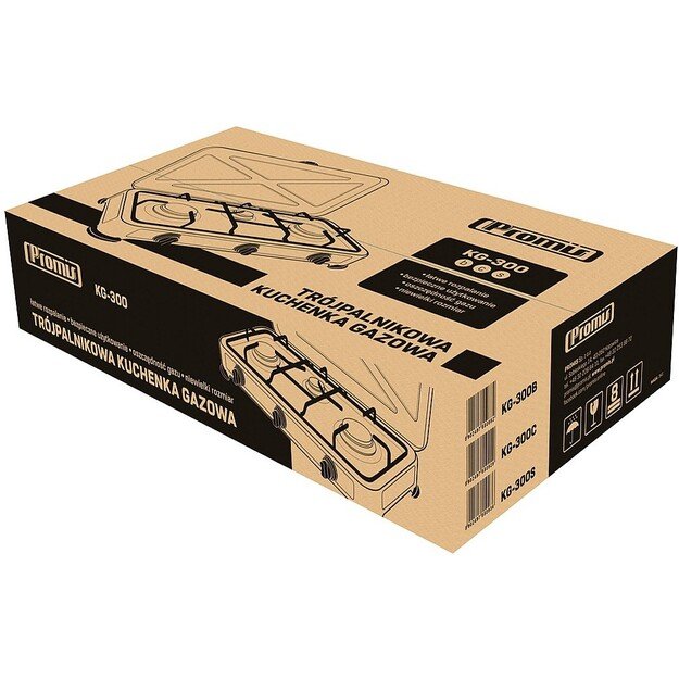 Gas cooker PROMIS KG300 BLACK WITHOUT REDUCER 1