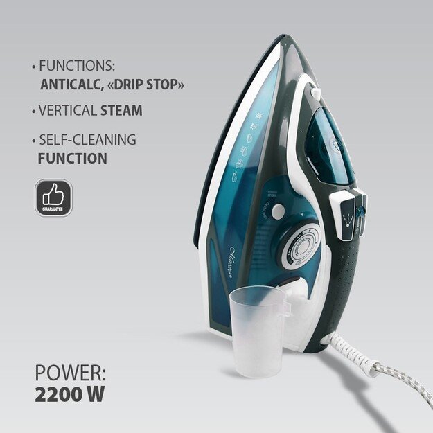 Steam iron MAESTRO MR-304C 2200W White, Blue 4