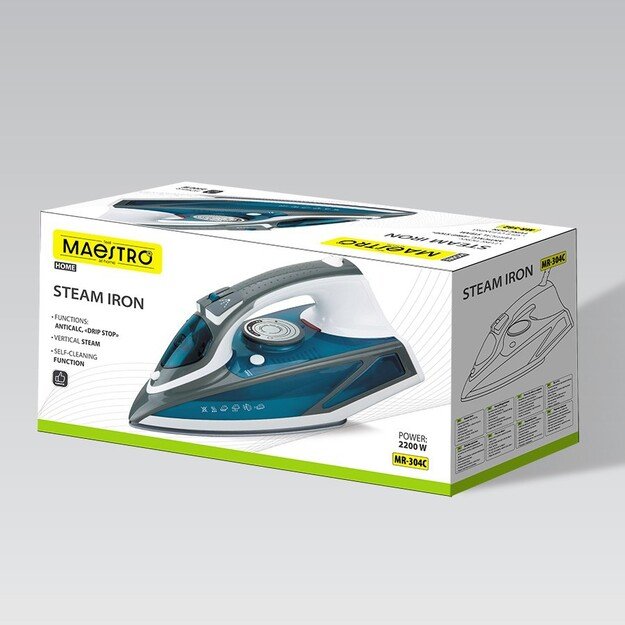 Steam iron MAESTRO MR-304C 2200W White, Blue 2
