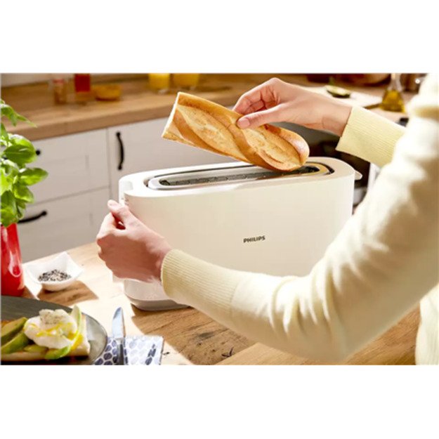 Philips | Toaster | HD2590/00 Daily Collection | Power 870-1030 W | Number of slots 2 | Housing material Plastic | White 1