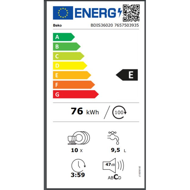 Dishwasher BEKO BDIS36020 2
