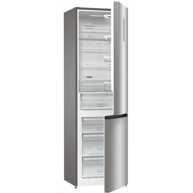 Gorenje | Refrigerator | NRK6202AXL4 | Energy efficiency class E | Free standing | Combi | Height 200 cm | No Frost system | Fri 7