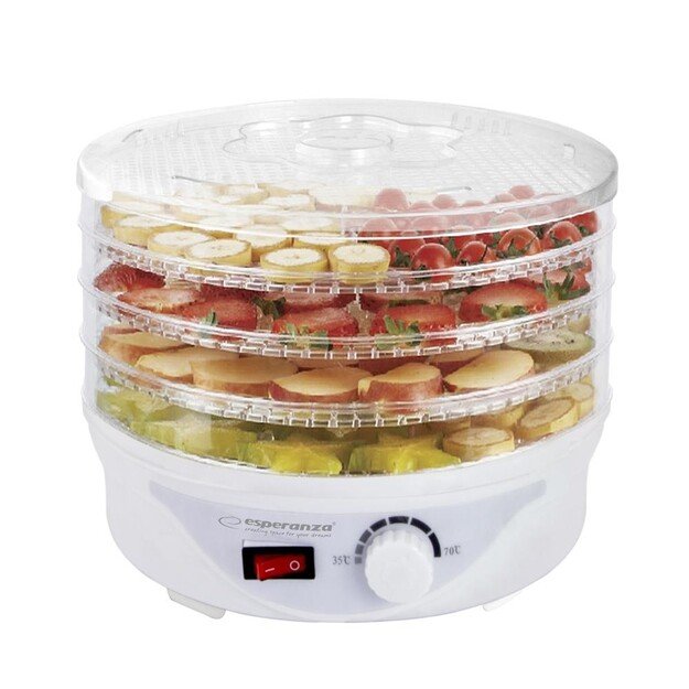 Dryer for mushrooms, vegetables and fruits Esperanza DÉLICATESSE EKD003 (250 W, white color)
