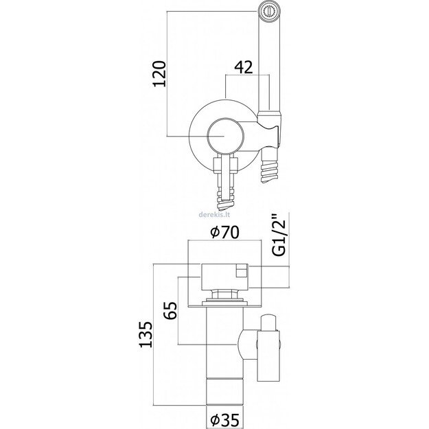 Potinkinis bidete du&scaron;elis PAFFONI ZDUP110NO