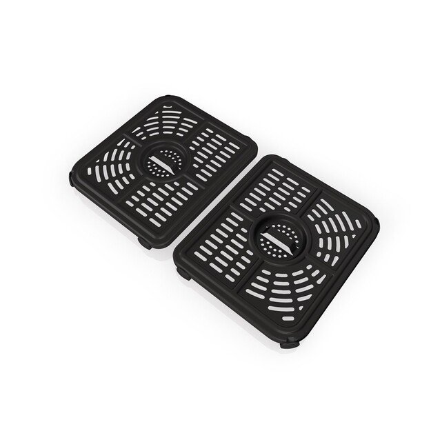 Ninja AF500EU fryer Double 10.4 L Stand-alone 2470 W Hot air fryer Black, Stainless steel 10