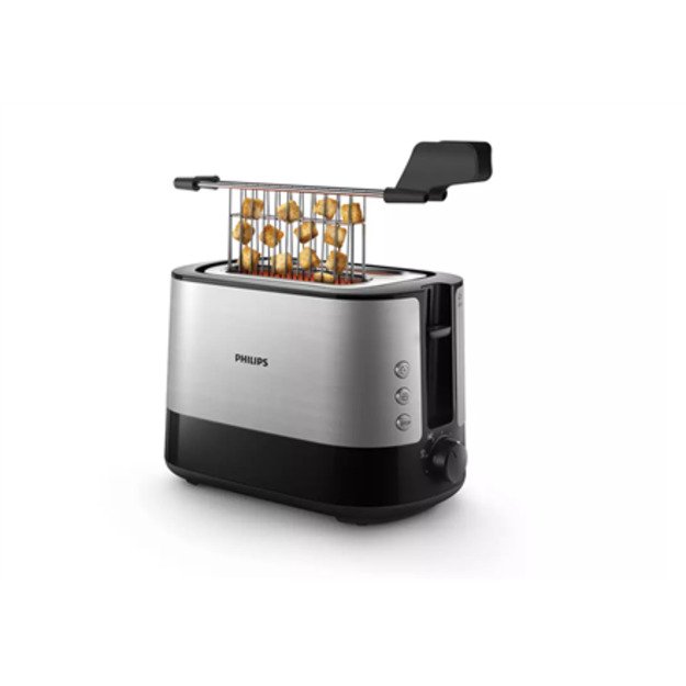 Philips HD2635/90 Viva Collection Toaster, Stainless Steel/Black