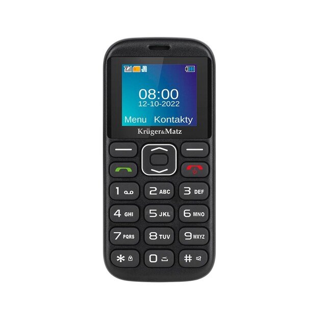 Kruger and Matz KM0921 4,5 cm (1.77 ) 72g Black, Senior phone