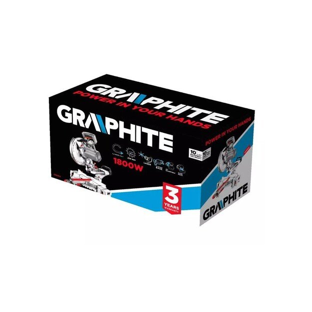 Bevel saw 1800W Graphite blade 254x30 mm 2