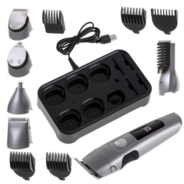 Adler | Grooming 6 in 1 Set | AD 2944 | Cordless | Number of length steps 6 | Stainless Steel/Black 3