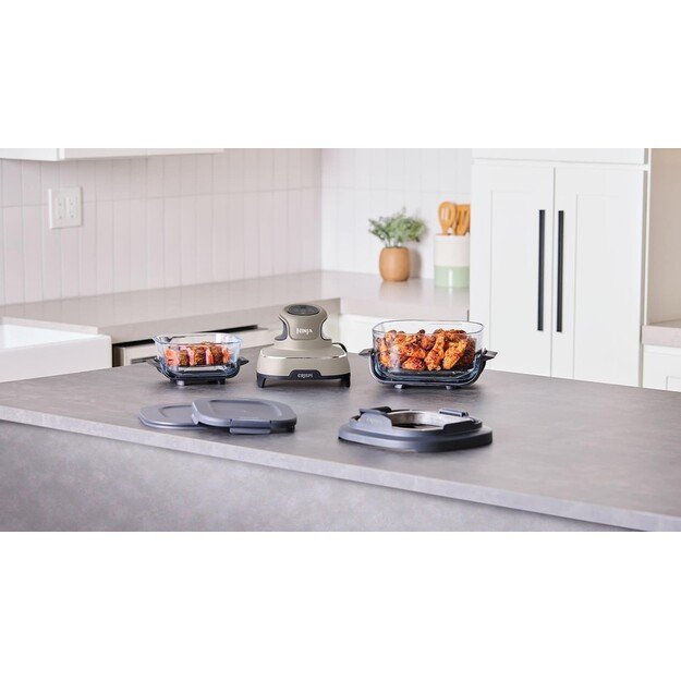 Ninja CRISPi Single 3.8 L 1700 W Hot air fryer Grey, Stone colour, Transparent 3