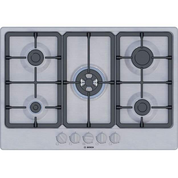 Bosch Serie 4 PGQ7B5K90 hob Stainless steel Built-in 75 cm Gas 5 zone(s)