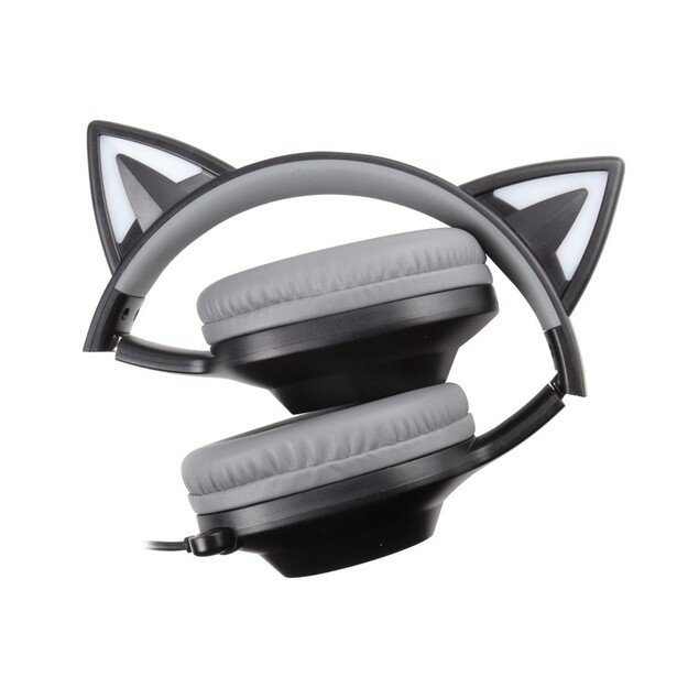 Foxxray Shining Cat Gaming Headset Wired Black/Grey