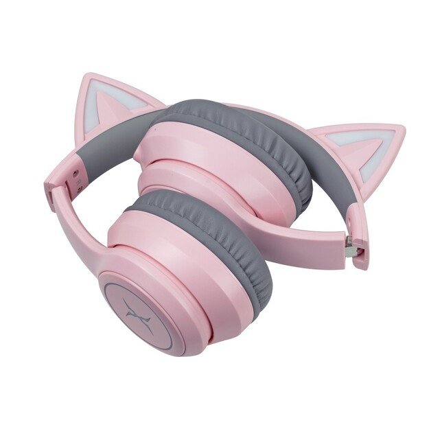 Foxxray FXR-HAB-10 PK DazzleCat Low-Latency Gaming Headset Wireless Grey/Pink