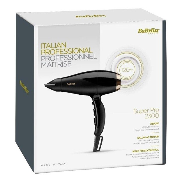 BaByliss Super Pro 2300 2300 W Black, Gold