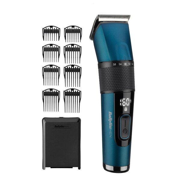 BaByliss Japanese Steel Digital Hair Clipper Black, Teal 45 Lithium-Ion (Li-Ion)