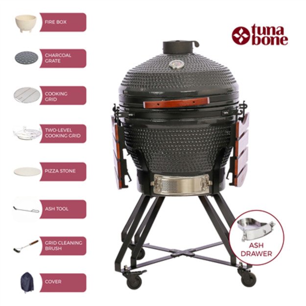 TunaBone | Kamado Pro 24  grill | Size L | Dark grey