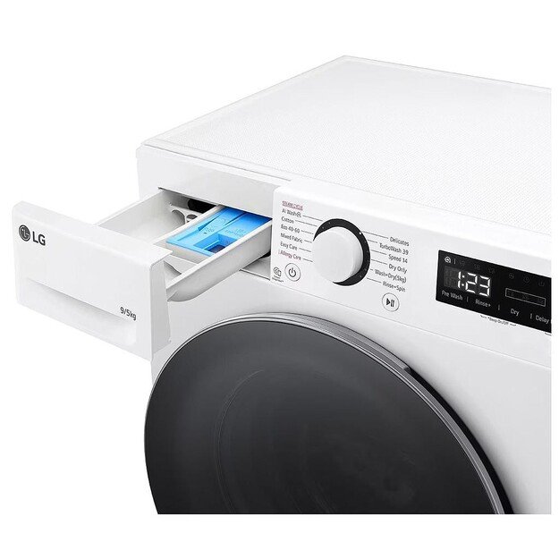 LG | Washing machine with dryer | F2DR509S1W | Energy efficiency class A-10% | Front loading | Washing capacity 9 kg | 1200 RPM 3