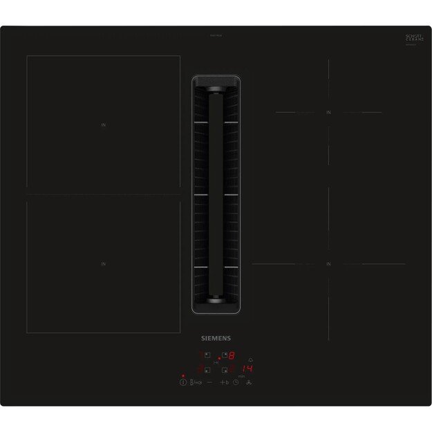 Įmontuojama indukcinė kaitlentė su integruotu gartraukiu Siemens ED611BS16E