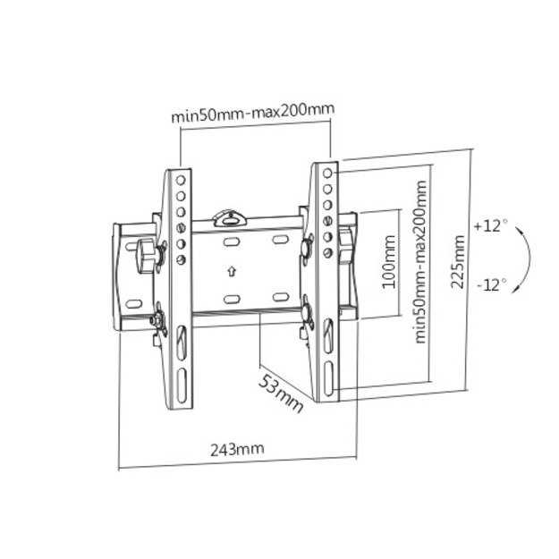 Gembird WM-42T-02 TV mount 106.7 cm (42 ) Black