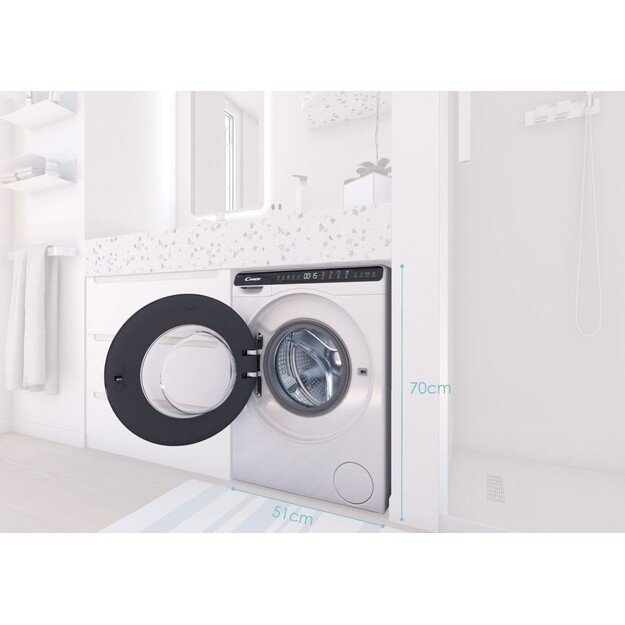 Candy | Washing Machine | CW50-BP12307-S | Energy efficiency class A | Front loading | Washing capacity 5 kg | 1200 RPM | Depth