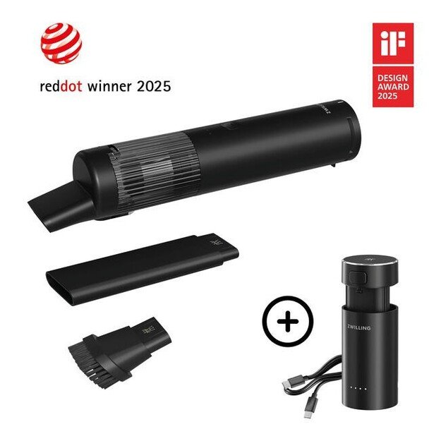 Zwilling Starter Set: Cordless Vacuum + Battery Black