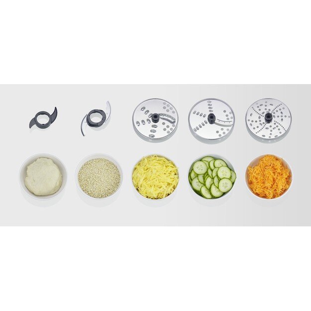 Severin KM 3892 food processor 1200 W 1.5 L Black, Stainless steel, Transparent 3